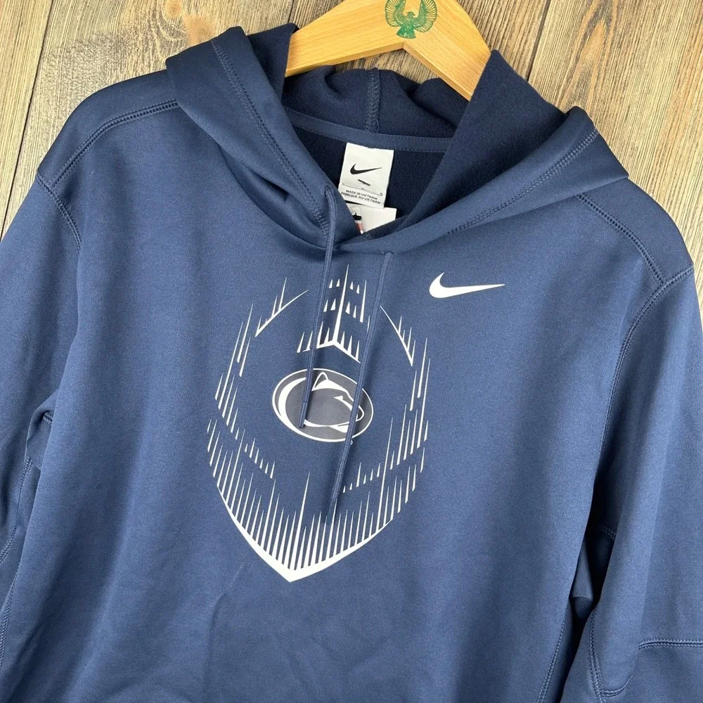 Nike Penn State Nittany Lions Hoodie Mens Large Navy Blue Therma-FIT NEW